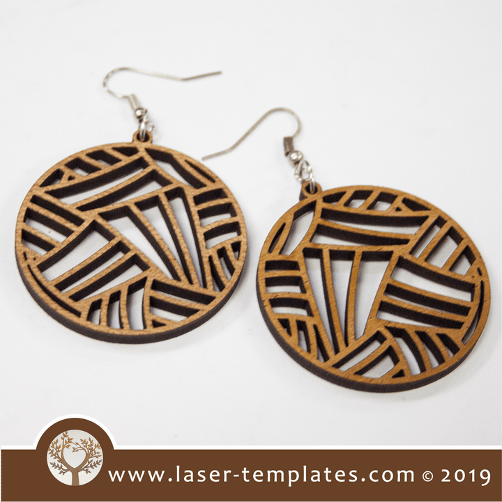 Hatch pattern earrings – Laser Ready Templates