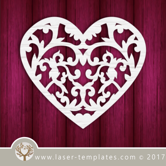 Heart template laser cut online store, free vector designs every day. Heart 01.