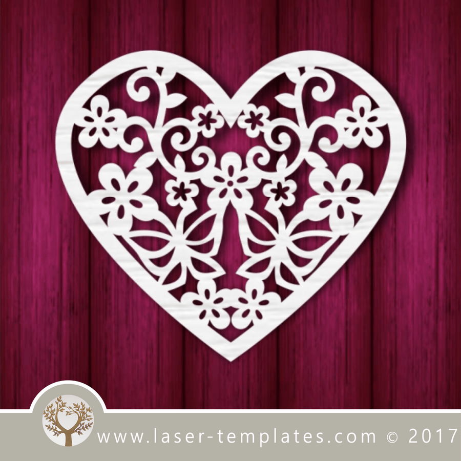 Heart template laser cut online store, free vector designs every day ...