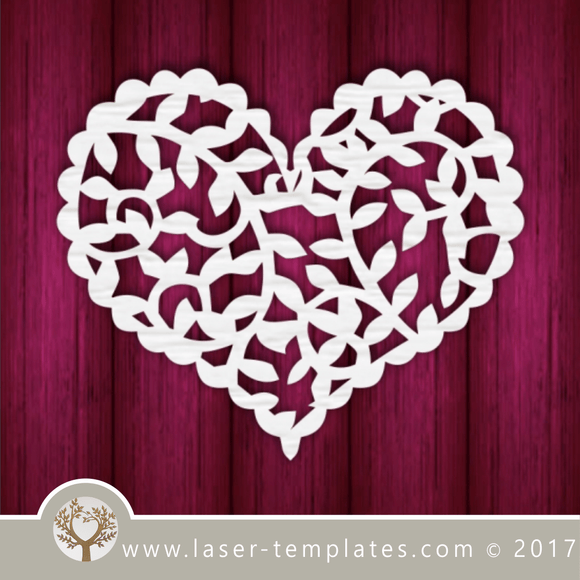 Heart template laser cut online store, free vector designs every day. Heart 06.