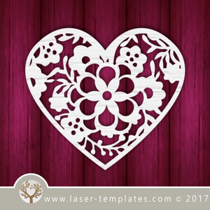 Heart template laser cut online store, free vector designs every day. Heart 09.