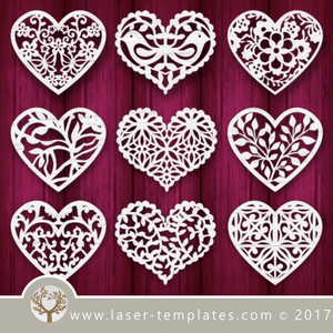 Heart template laser cut online store, free vector designs every day. Heart 10.