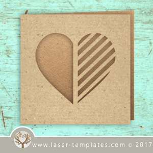 Laser cut card template free vector designs every day. Heart Card