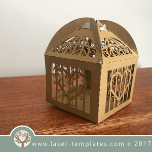 Laser Cut Heart In Cage Paper Box Template, Download Vector Designs.
