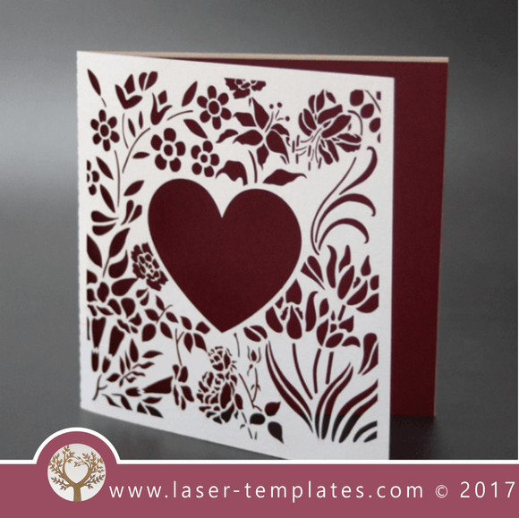 Laser cut template, wedding invite card, Get online now, free vector designs every day. heart invite.
