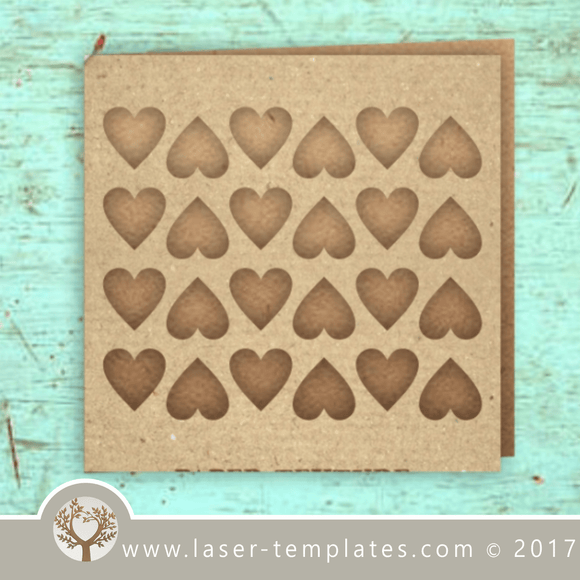 Laser cut card template free vector designs every day. Heart pattern card