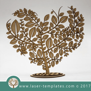 Laser cut tree template. Online 3d vector design download free patterns every day. Heart Shaped Tree.