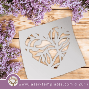 Heart stencil template laser cut free vector templates every day. Heart Stencil07.
