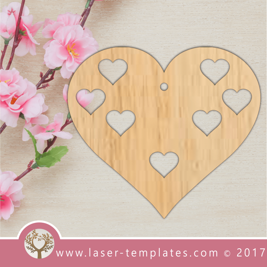 Laser Cut Heart String Template, Download Laser Ready Vector Designs ...