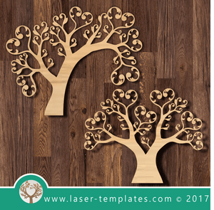 Laser Cut Heart Tree 2 Template, Download Vector Designs Online.