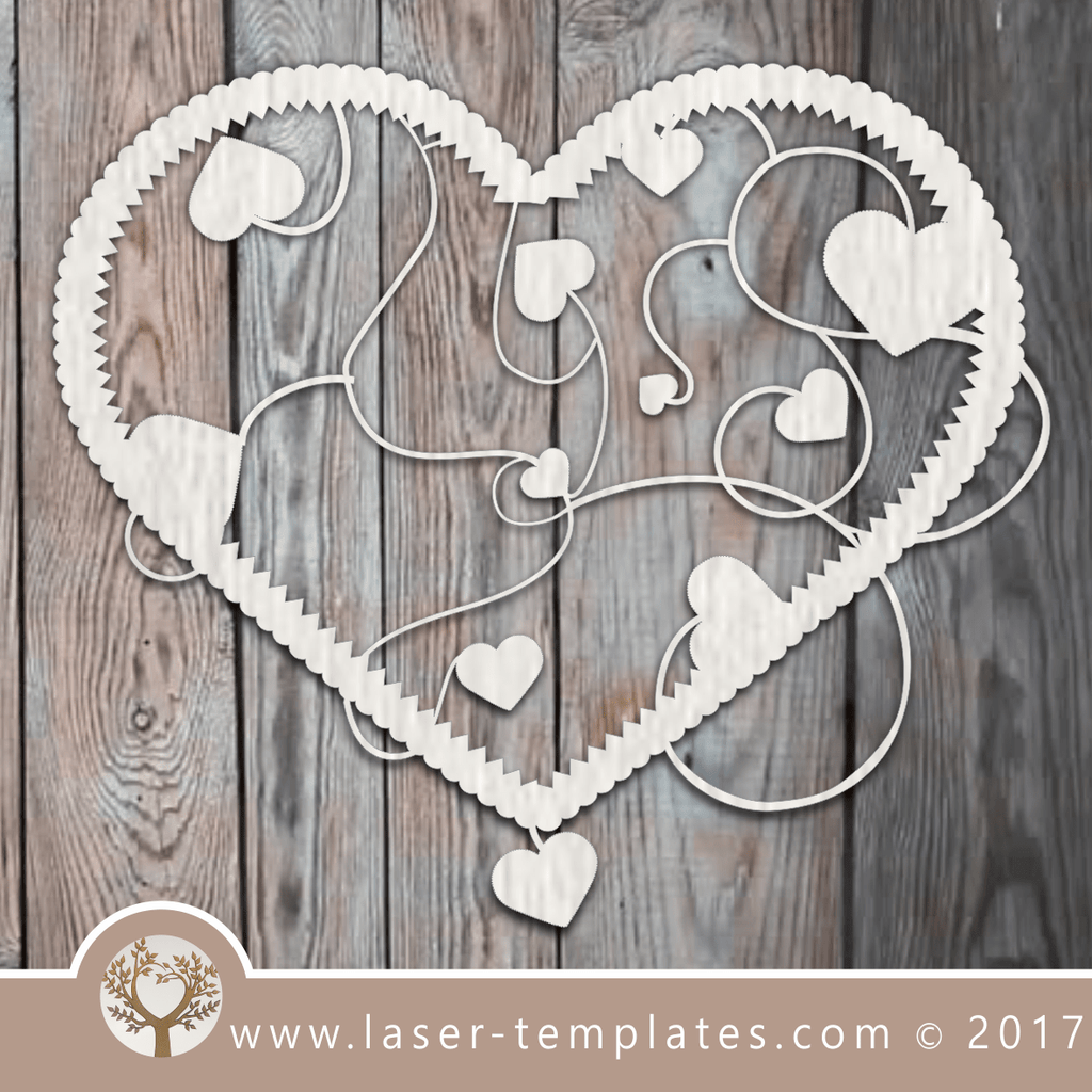 Heart template laser cut online store, free vector designs every day ...