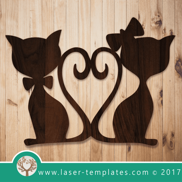 Laser Cut His And Hers Cats Template, Download Vector Designs Online.