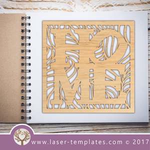 Home coaster or wall art laser template. Download vector designs.
