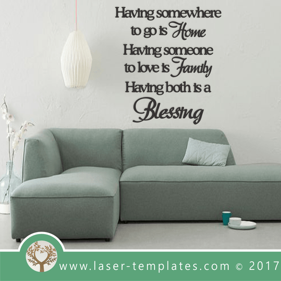 Laser Cut Home Wall Quote Template, Download Vector Designs Online.