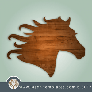 Horse laser cut design download template.