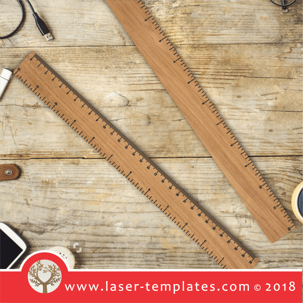 Imperial / Metric Ruler Set – Laser Ready Templates