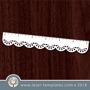 Imperial Ruler (inches) with lace pattern