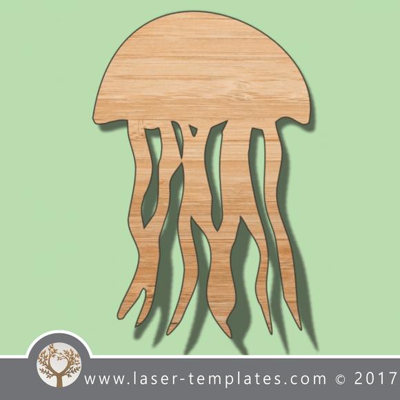 Jellyfish template, online laser cut design store. Download Vector patterns.