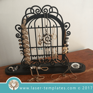 Jewelry Stand laser cut template, download pattern
