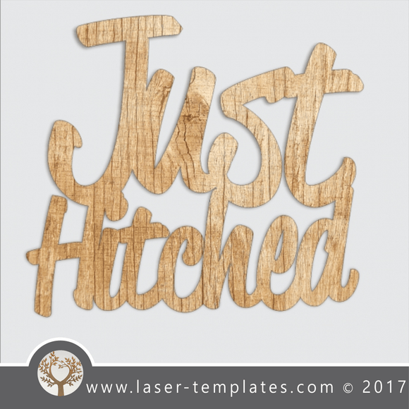 Just Hitched template for laser cutting. Online store.