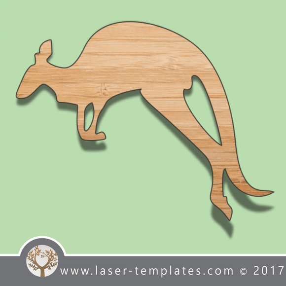 Kangaroo template, online laser cut design store. Download Vector patterns.
