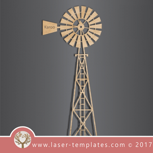 Karoo Windmill Laser cut template. Download free Vector designs every day.