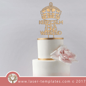 Keep Calm Laser Cut Cake Topper Template, Download Vector Designs.