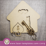Laser cut template for Key to my Heart and Home