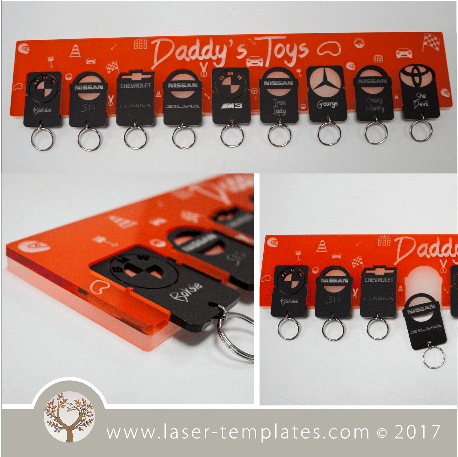 Keyring holder from Laser Ready Designs, shop 1000's of templates ...