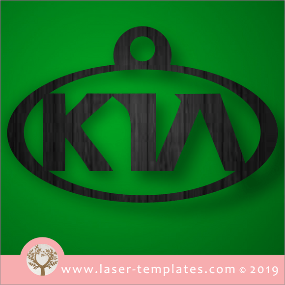 Laser cut template for Kia Key Ring