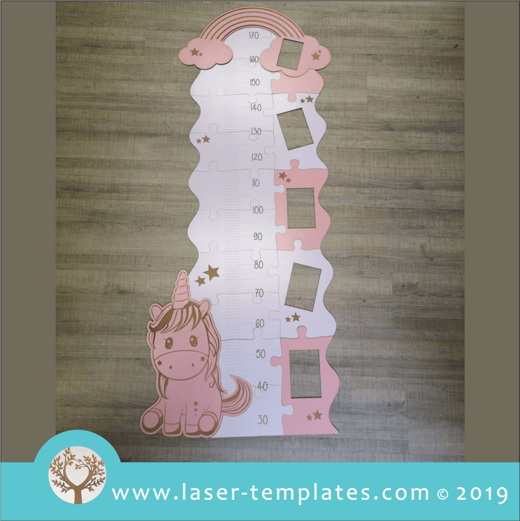 Laser cut template for Kids 3mm Growth Ruler for Girls with Photo ...