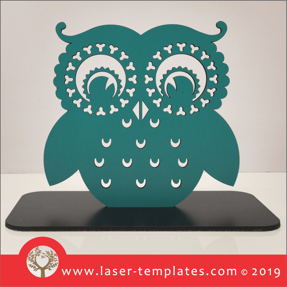 Laser cut template for Kids Owl with Stand