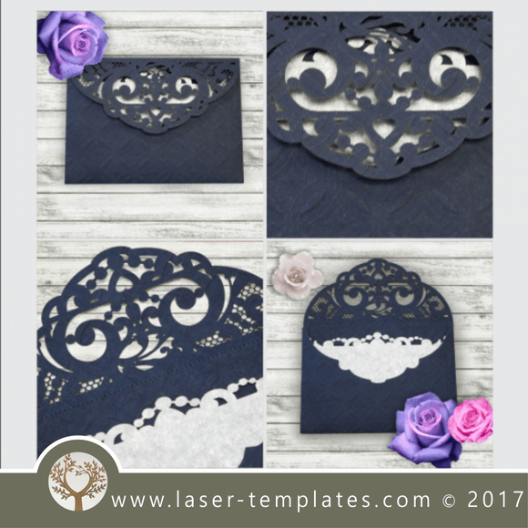 Laser cut wedding template invite, envelope, pockets, buy online now, free vector designs every day. Lace wedding invite lV