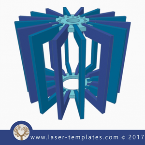 Lampshade template. Laser cut online store, download pattern.