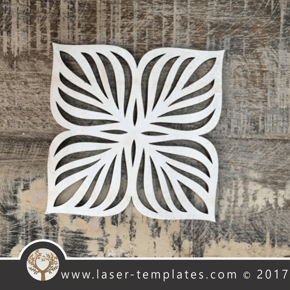 Laser cut coaster template. Leaf design, free Vector patterns every day. Leaf