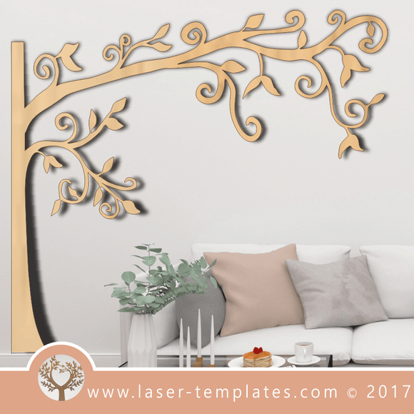 Leaf Tree Laser Cut Template Wall Art, Download Vector Designs.