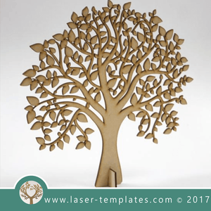 Laser cut tree template. Online 3d vector design download free patterns every day. Leafy Tree