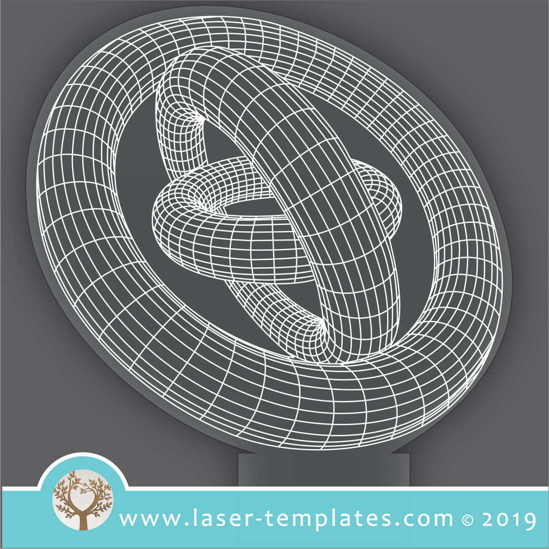 laser cutting templates LED Engraving Lamp - 3 Rings – Laser Ready ...