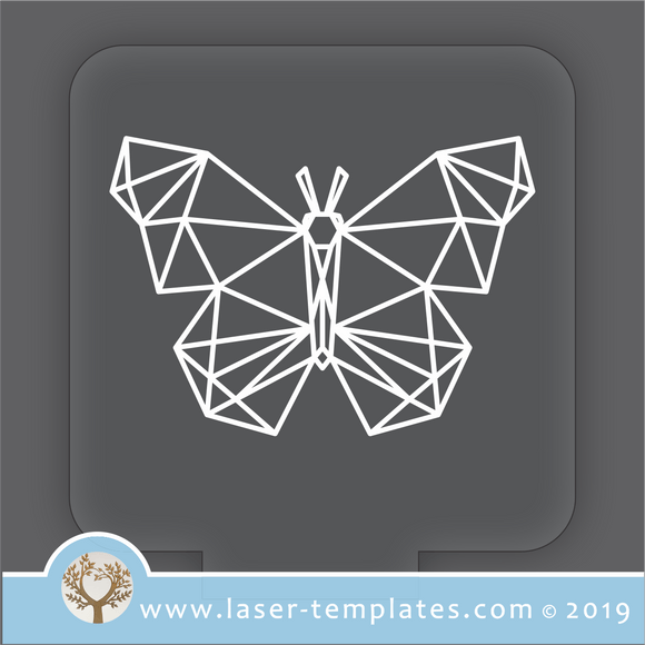 Laser cutting templates Optical Illusion -  3D Geometric Butterfly