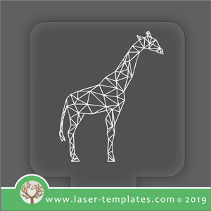 laser cutting templates Optical Illusion -  3D Geometric Giraffe