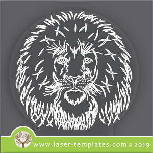 laser cutting templates Optical Illusion -  3D Lion Head