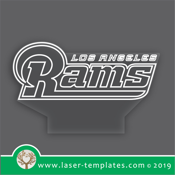 laser cutting templates Optical Illusion -  3D Los Angeles Rams