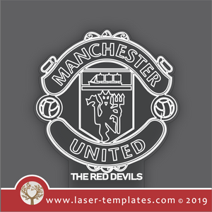 laser cutting template sOptical Illusion -  3D Manchester United
