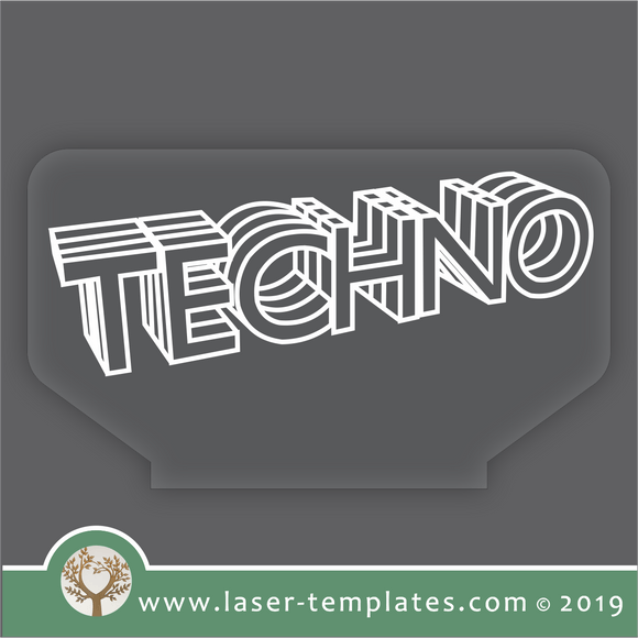 laser cutting templates Optical Illusion -  3D Techno