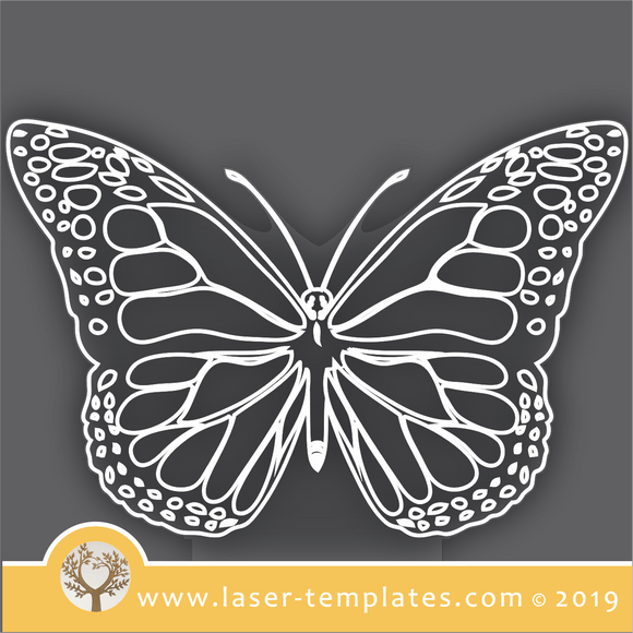 laser cutting templates Optical Illusion - Butterfly 1