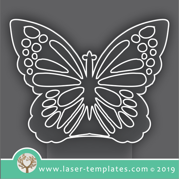 laser cutting templates Optical Illusion - Butterfly 2