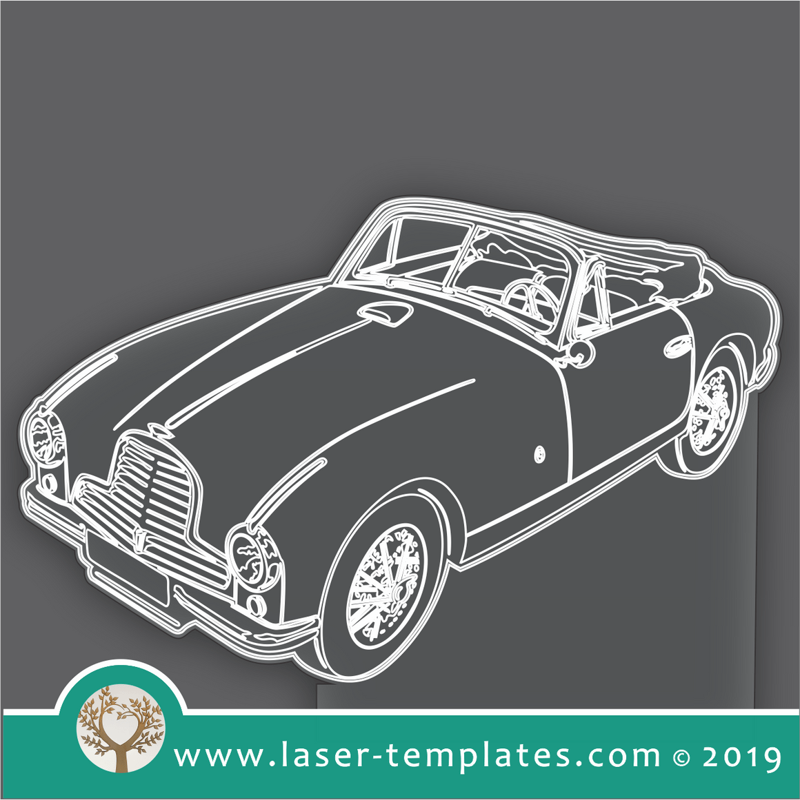 laser cutting templates LED Engraving Lamp - Convertible Car – Laser ...
