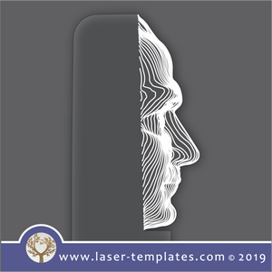 laser cutting templates optical Illusion - Face Profile