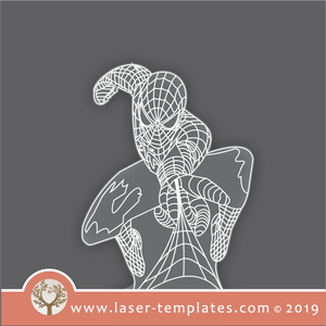 Laser cutting template Optical Illusion - Spider-Man 3D engraving