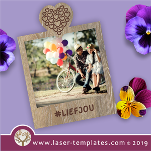 Laser cut template #LiefJou Polaroid frame